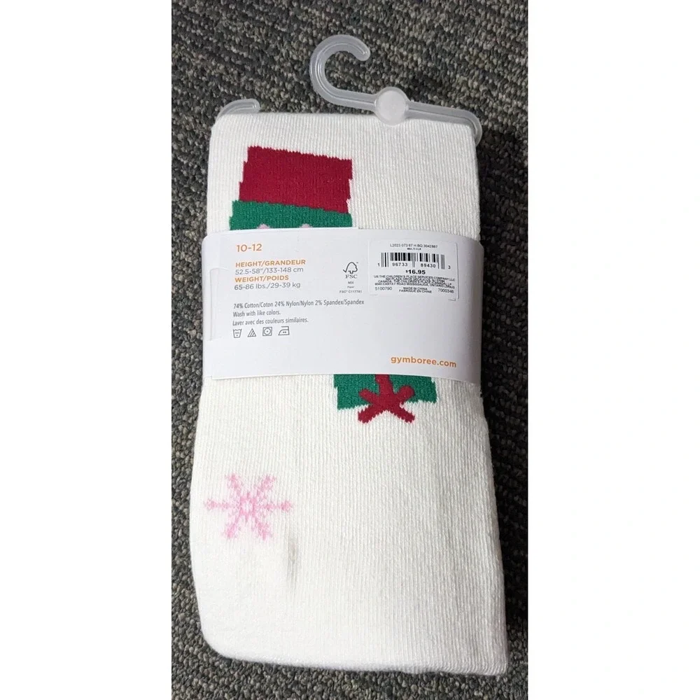 Gymboree Girls 12-14 Christmas Tights‎ Holiday Nutcracker Gift Santa Cotton New